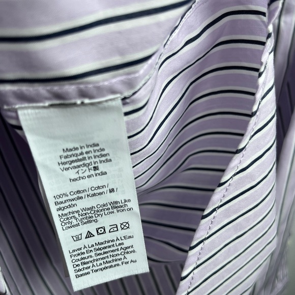J. CREW Size 10 Lilac Garçon classic shirt in striped cotton poplin - Picture 11 of 13